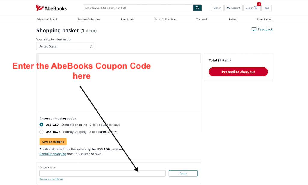 How to use an AbeBooks Coupon Code