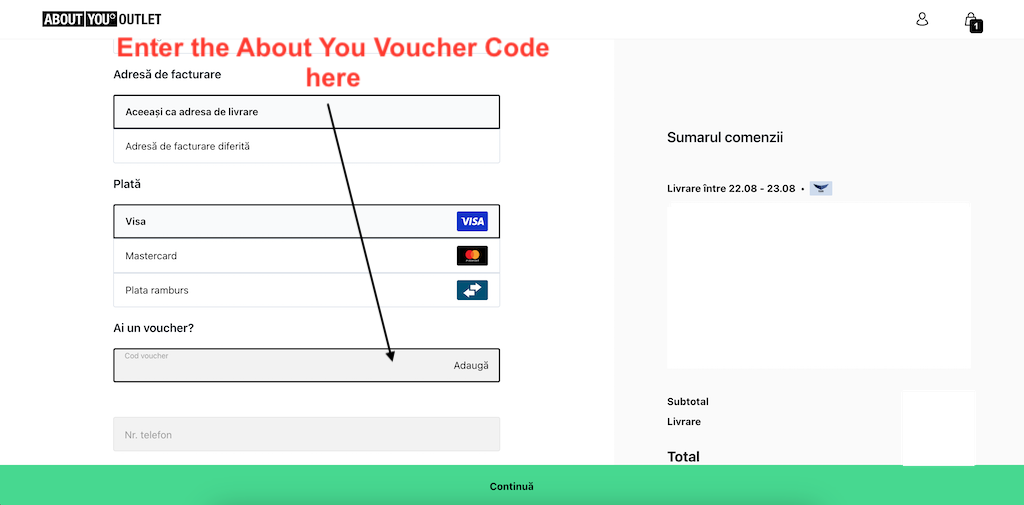 How to use an About You Outlet Voucher Code