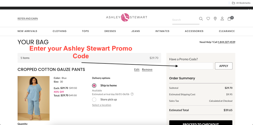 How to use a Ashley Stewart Promo Code