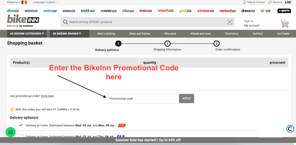 How to use a BikeINN Promotional Code