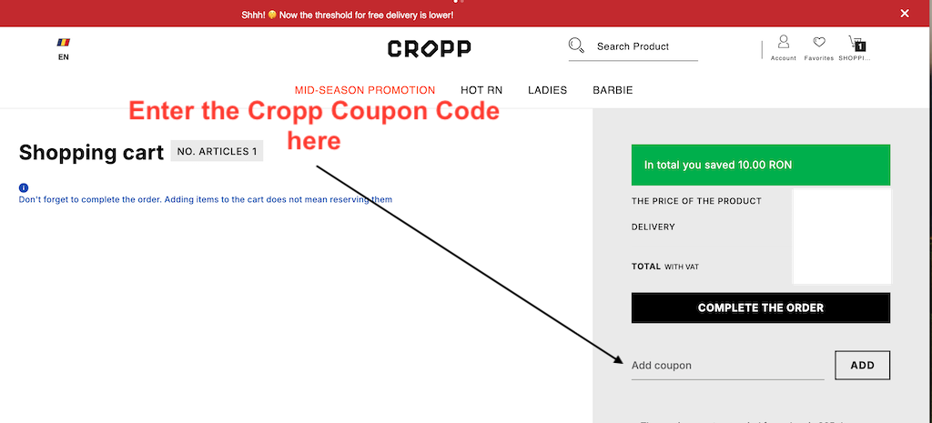 How to Use a Cropp Coupon Code – Step-by-Step