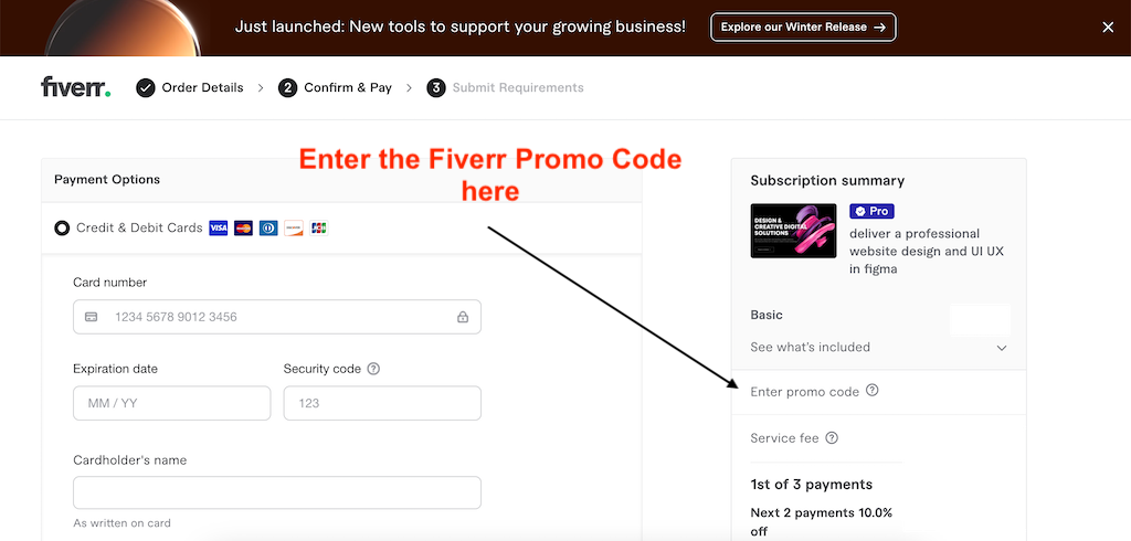 How to use a Fiverr Promo Code