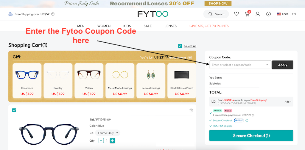 How to use a Fytoo Coupon Code