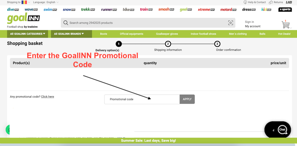 How to use a GoalINN Promotional Code