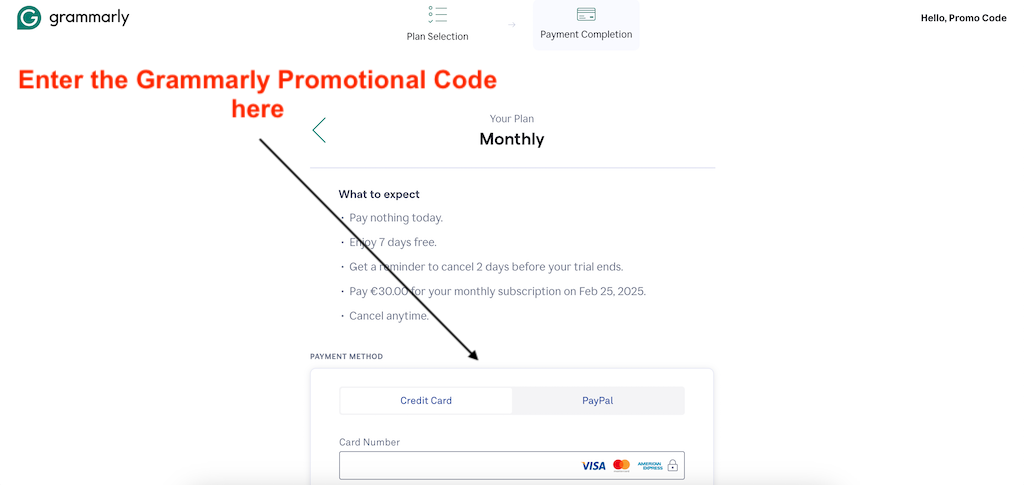 How to use a Grammarly Promotional Code