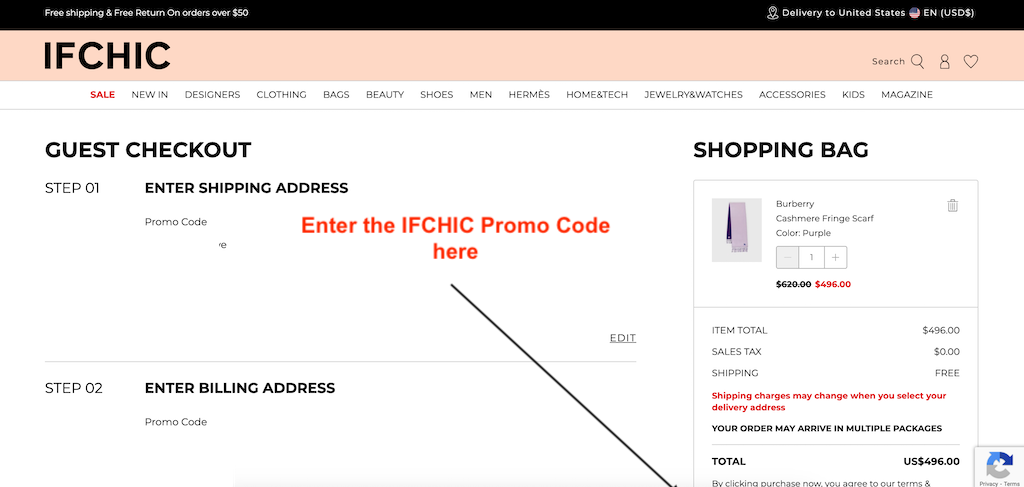 How to use an IFCHIC promotional code