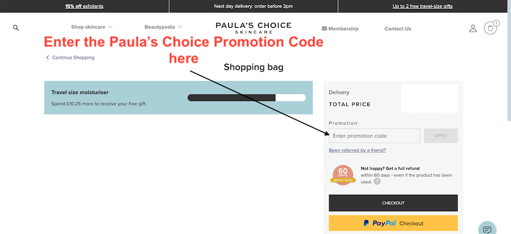 How to use a Paula'SChoice Promotional Code