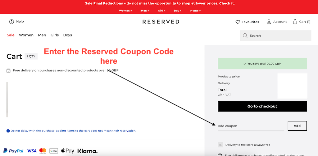 ❓ How to Use a Reserved Coupon Code