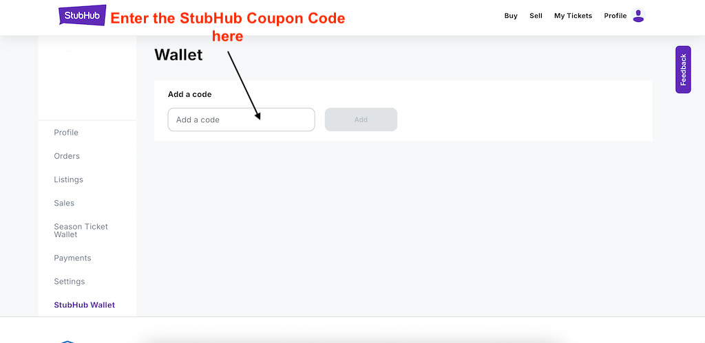 How to use a StubHub coupon code