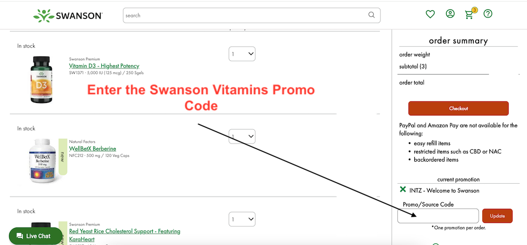 How to use a Swanson Vitamins Promo Code
